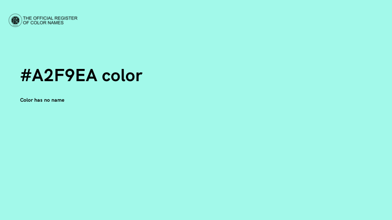 #A2F9EA color image