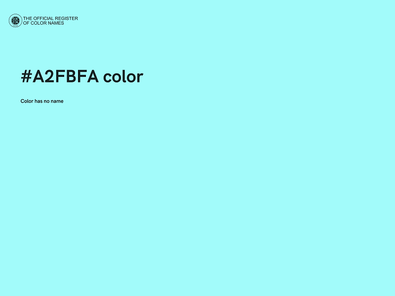 #A2FBFA color image