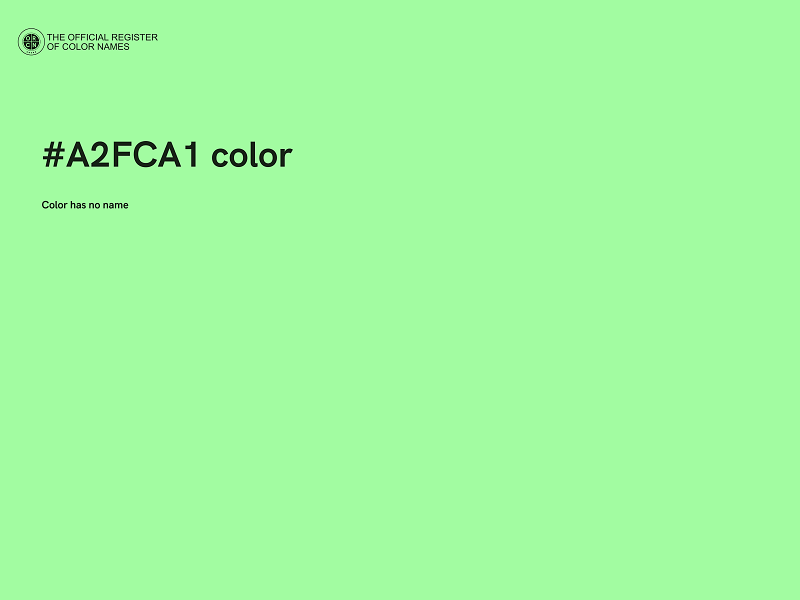 #A2FCA1 color image