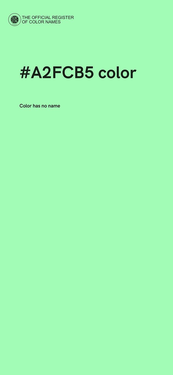 #A2FCB5 color image