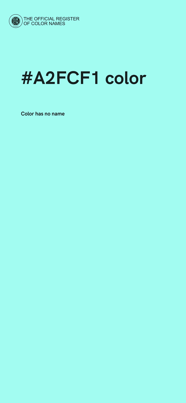 #A2FCF1 color image