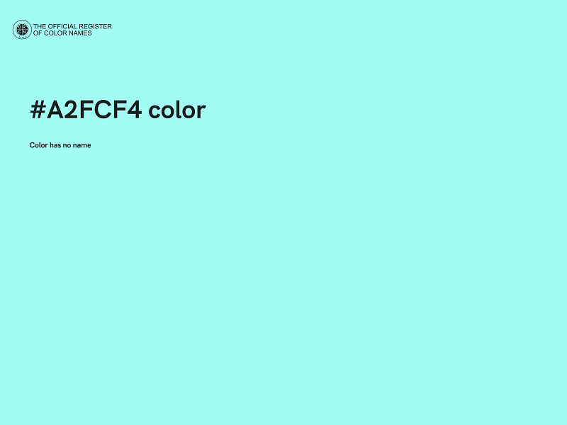 #A2FCF4 color image