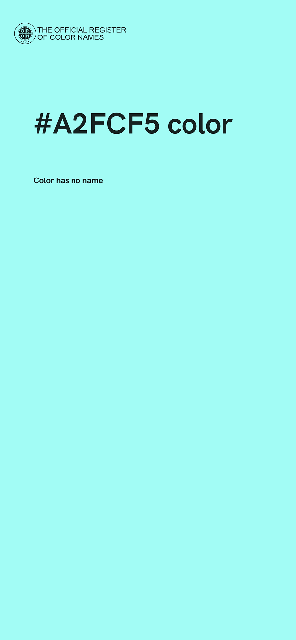 #A2FCF5 color image