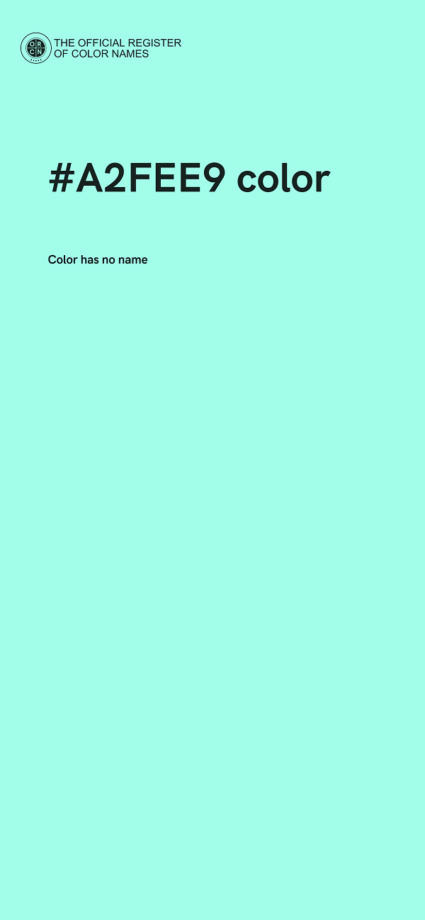 #A2FEE9 color image
