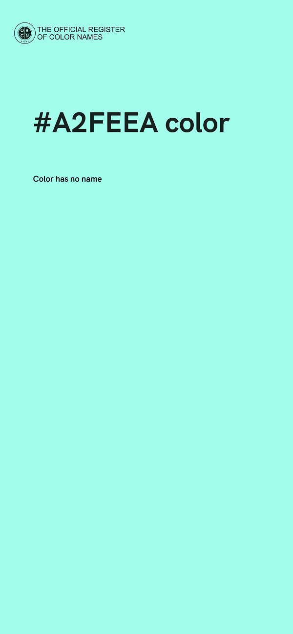 #A2FEEA color image