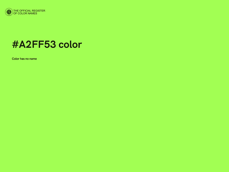 #A2FF53 color image