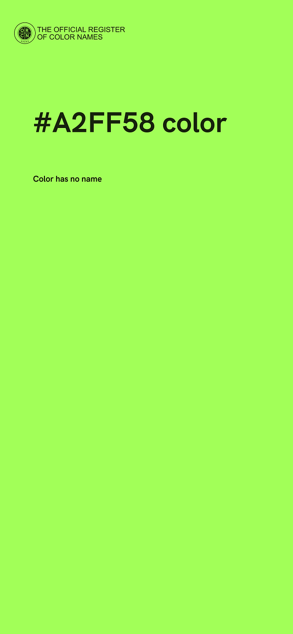 #A2FF58 color image