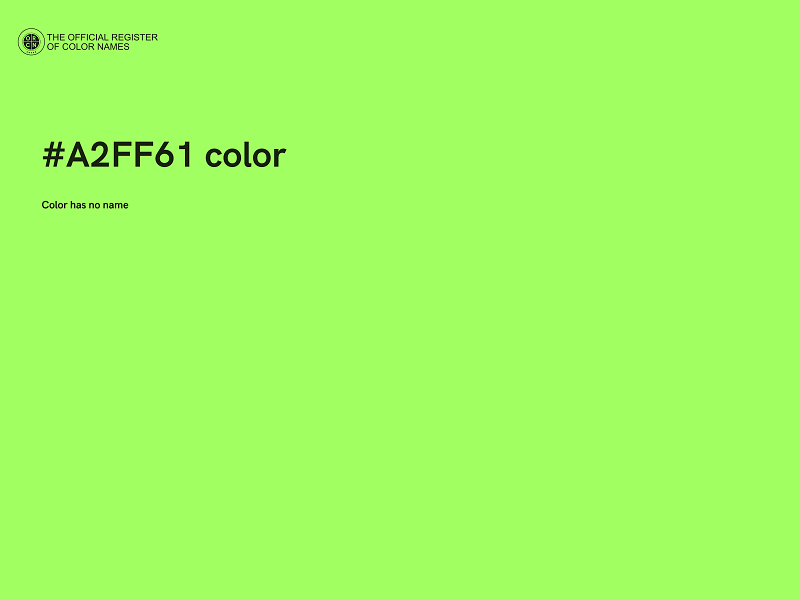#A2FF61 color image