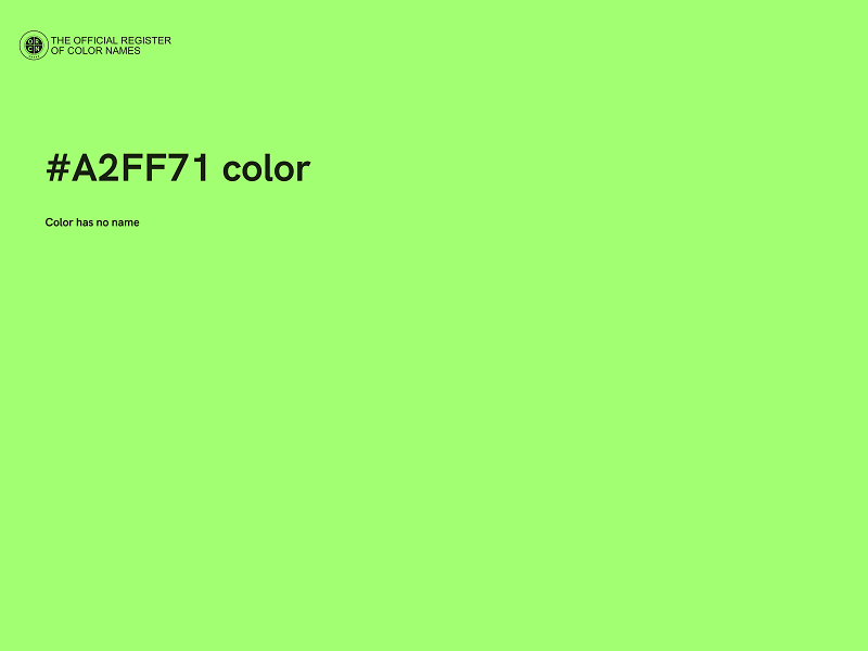 #A2FF71 color image