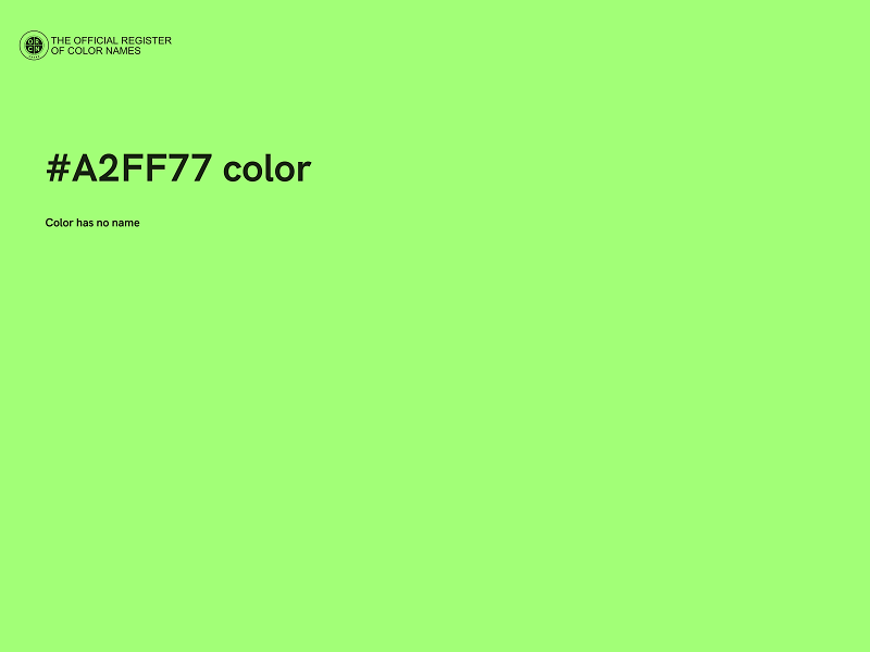 #A2FF77 color image
