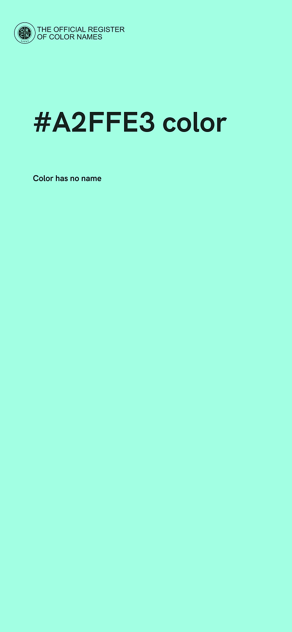 #A2FFE3 color image