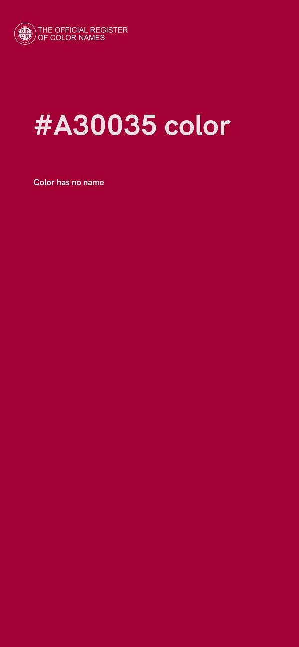 #A30035 color image