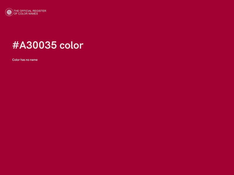 #A30035 color image