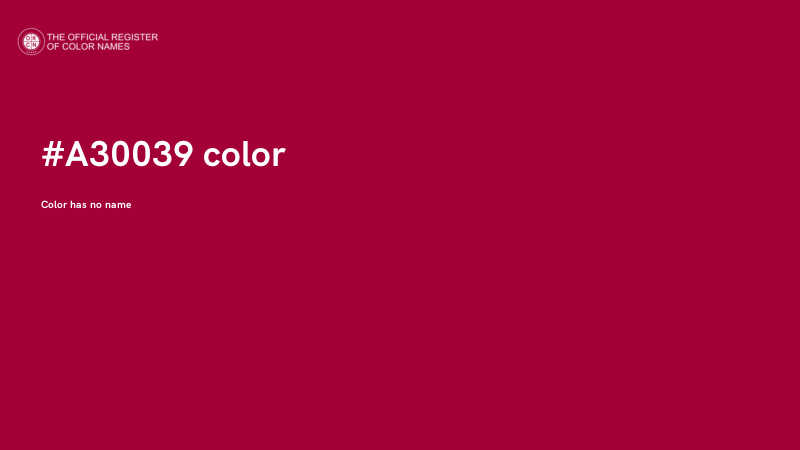 #A30039 color image