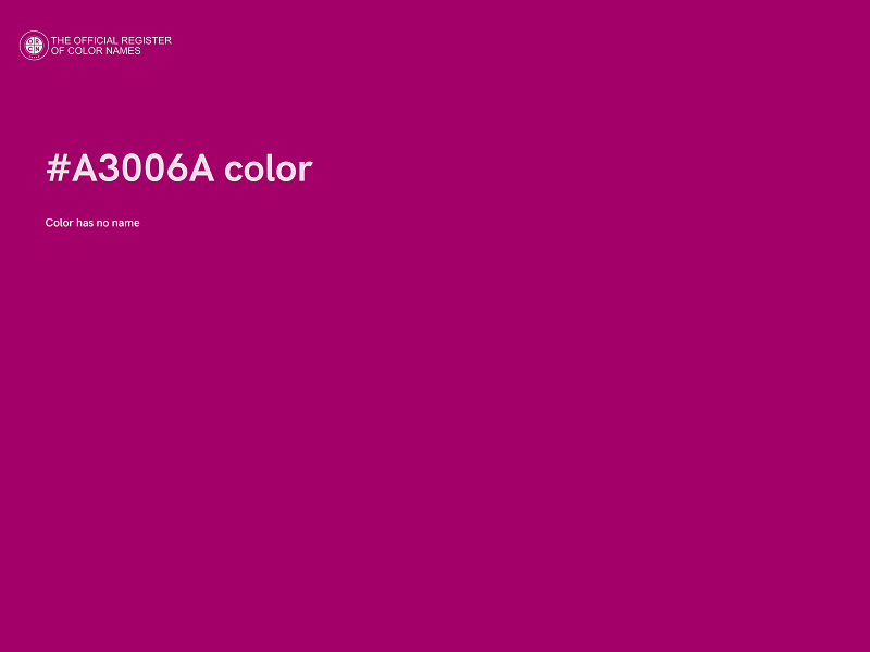 #A3006A color image