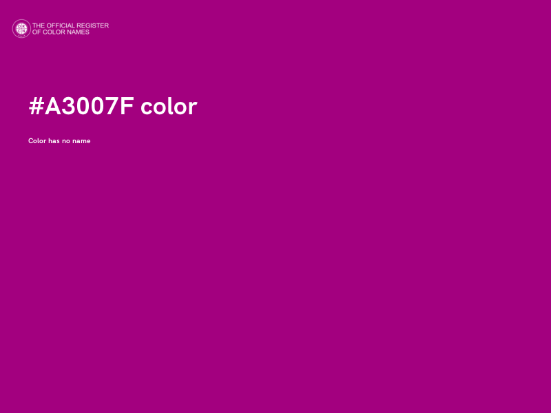 #A3007F color image