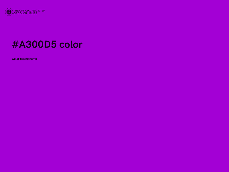 #A300D5 color image