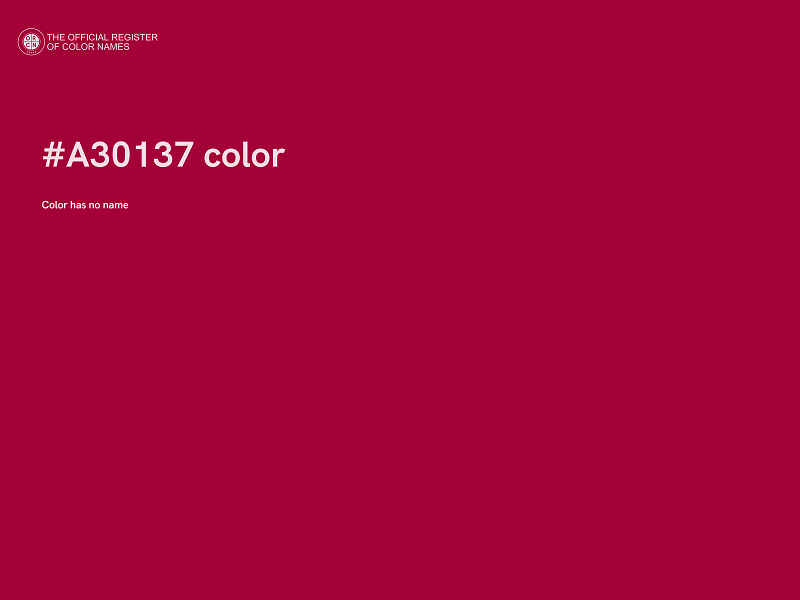 #A30137 color image