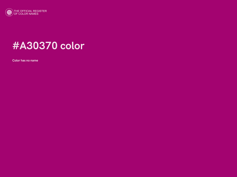 #A30370 color image