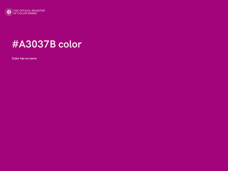 #A3037B color image
