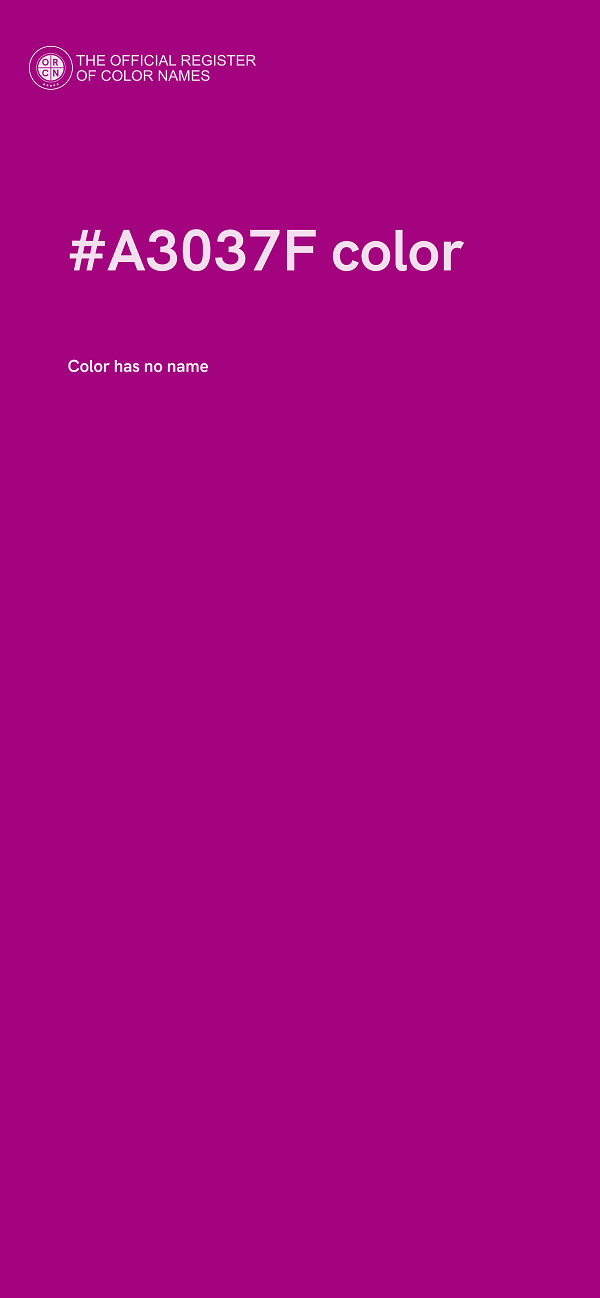 #A3037F color image