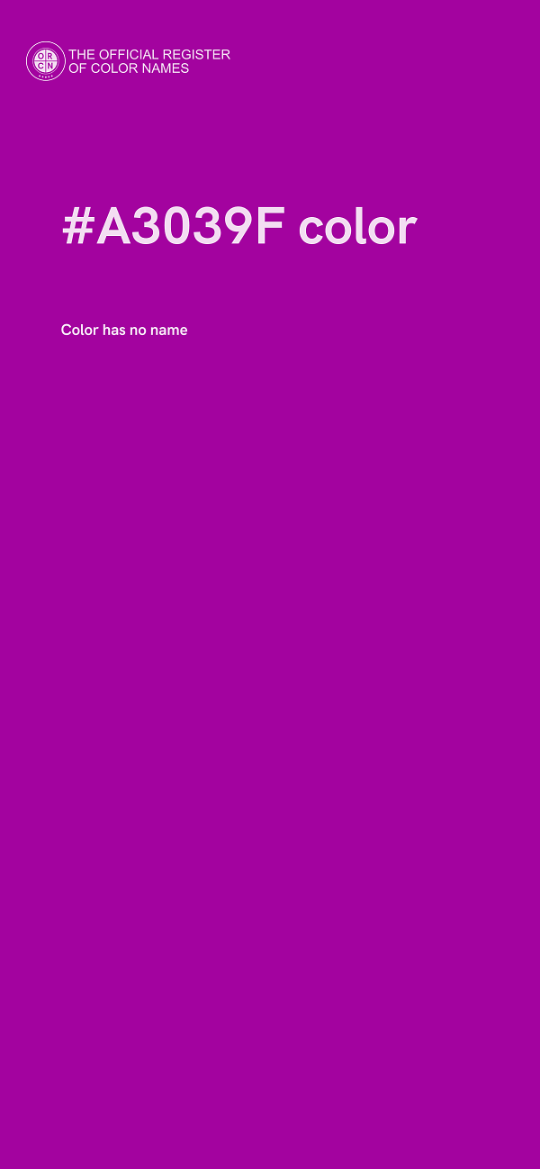#A3039F color image