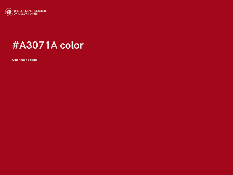 #A3071A color image