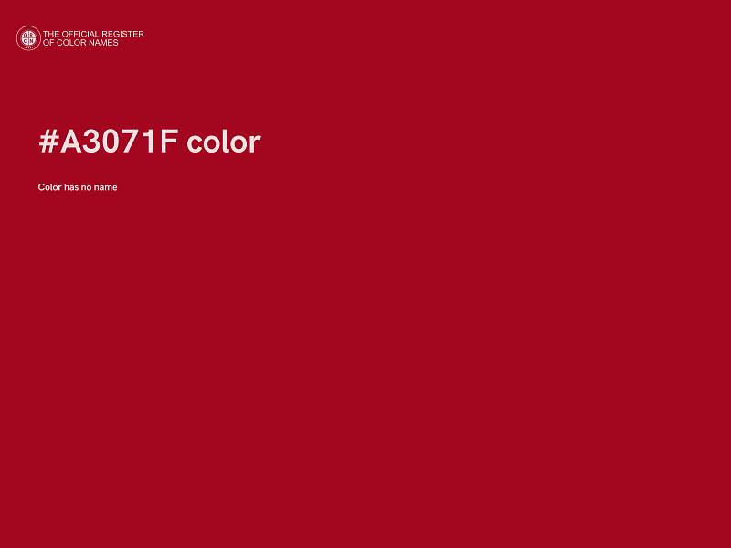 #A3071F color image