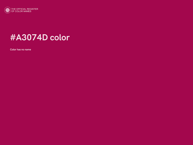 #A3074D color image