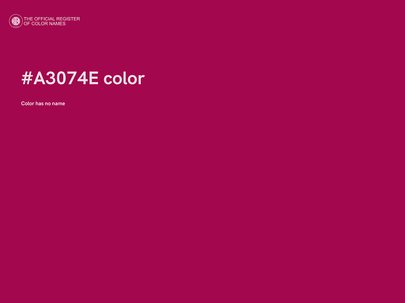 #A3074E color image