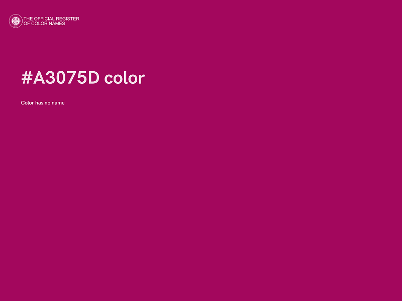 #A3075D color image
