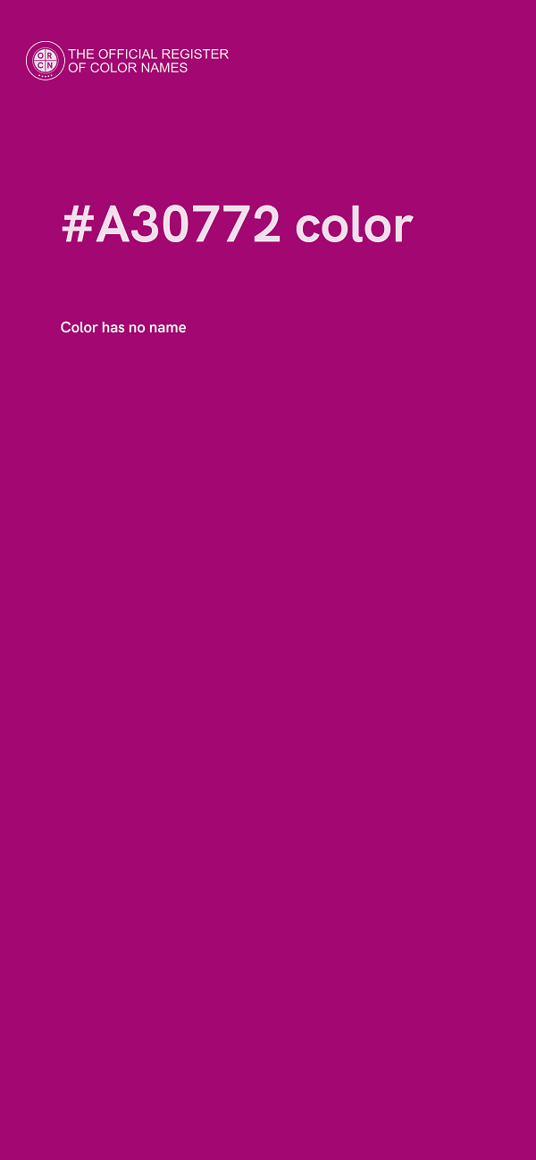 #A30772 color image
