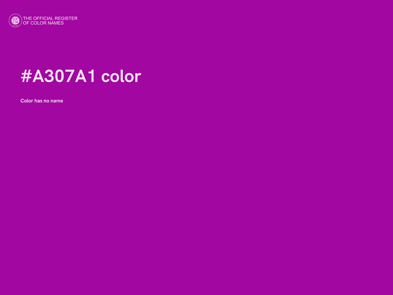 #A307A1 color image