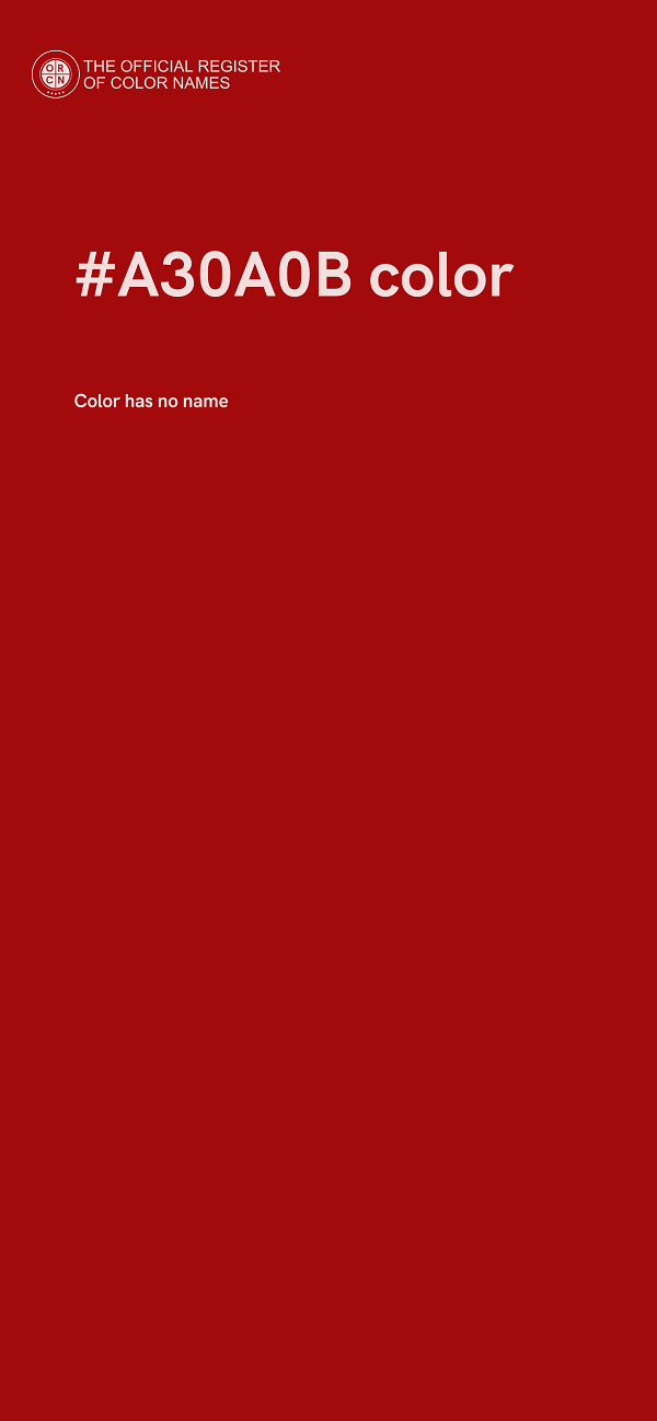 #A30A0B color image