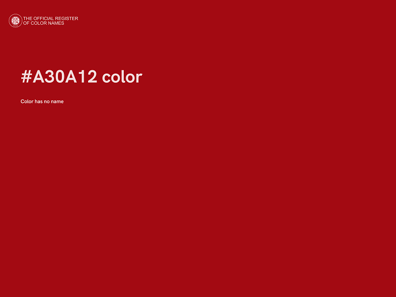 #A30A12 color image