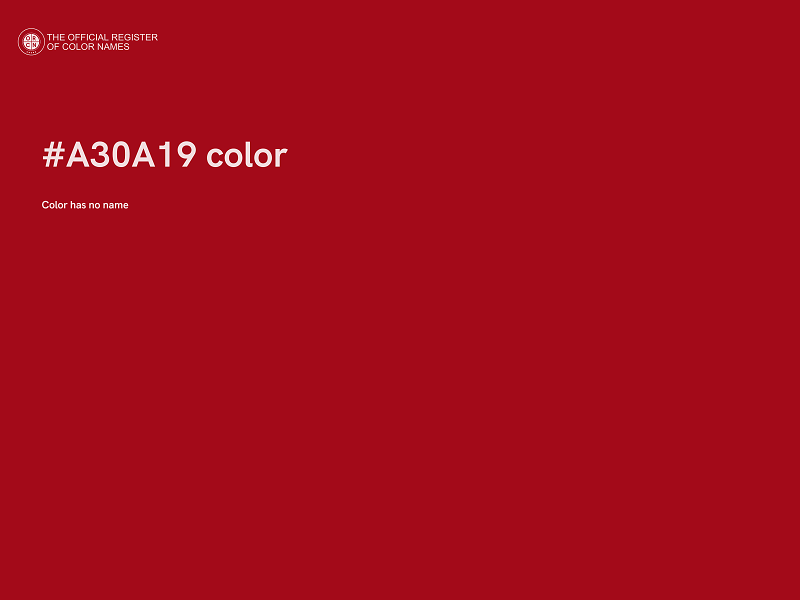 #A30A19 color image