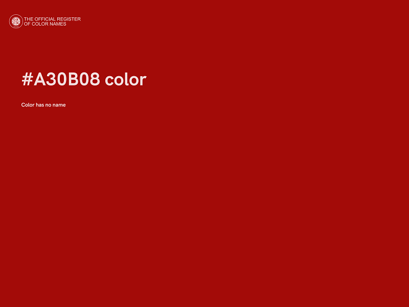 #A30B08 color image