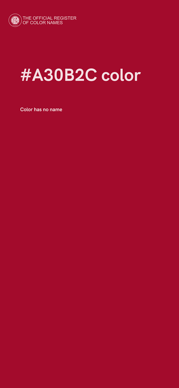 #A30B2C color image