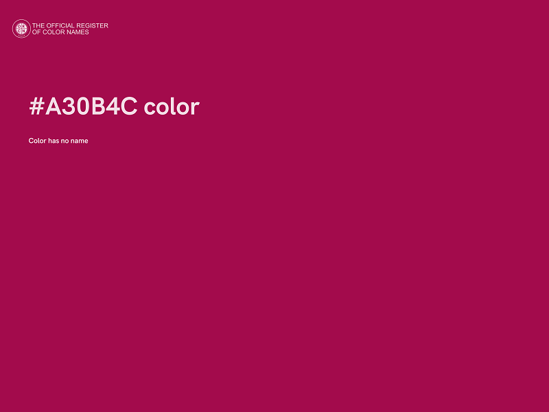 #A30B4C color image