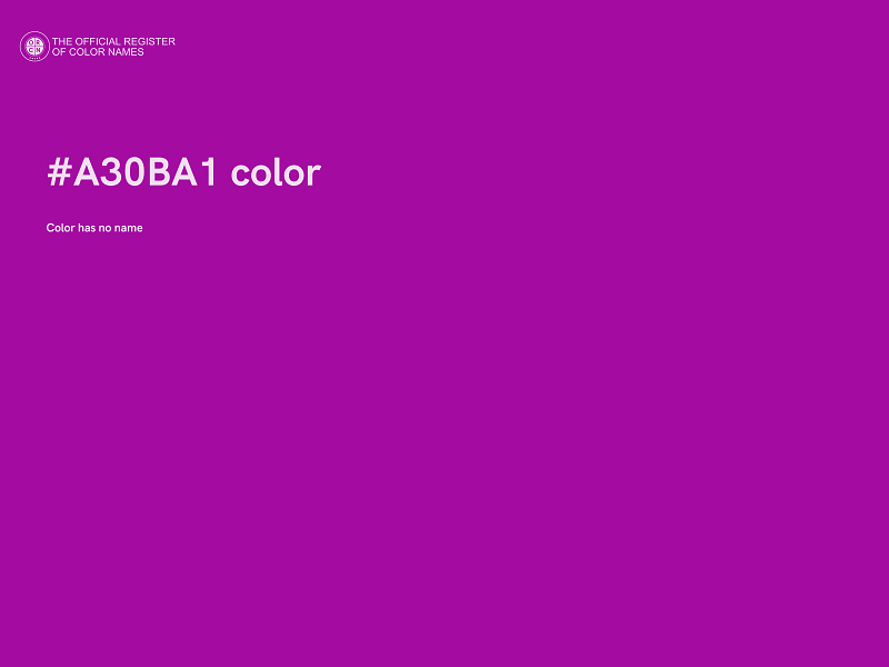 #A30BA1 color image