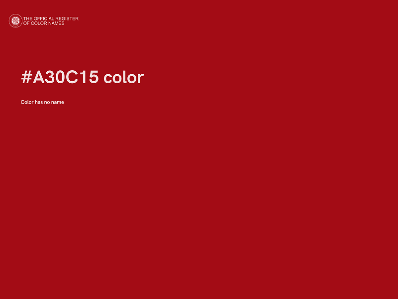 #A30C15 color image