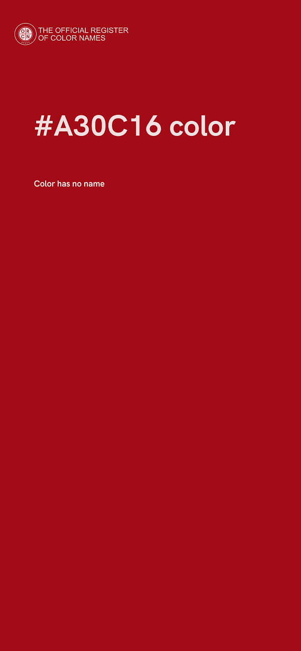 #A30C16 color image