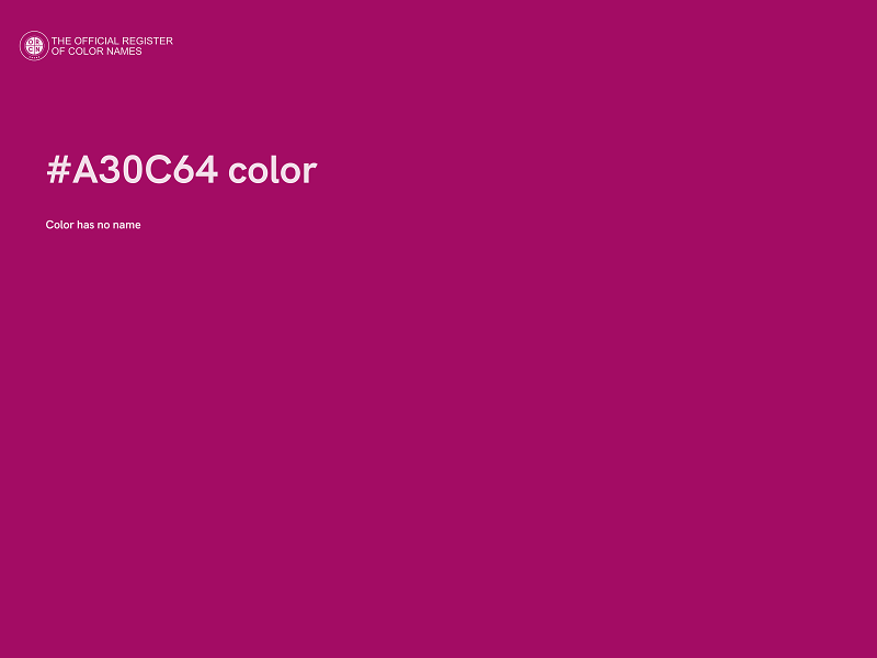 #A30C64 color image