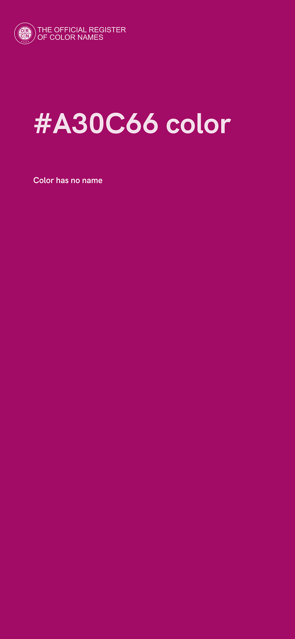 #A30C66 color image
