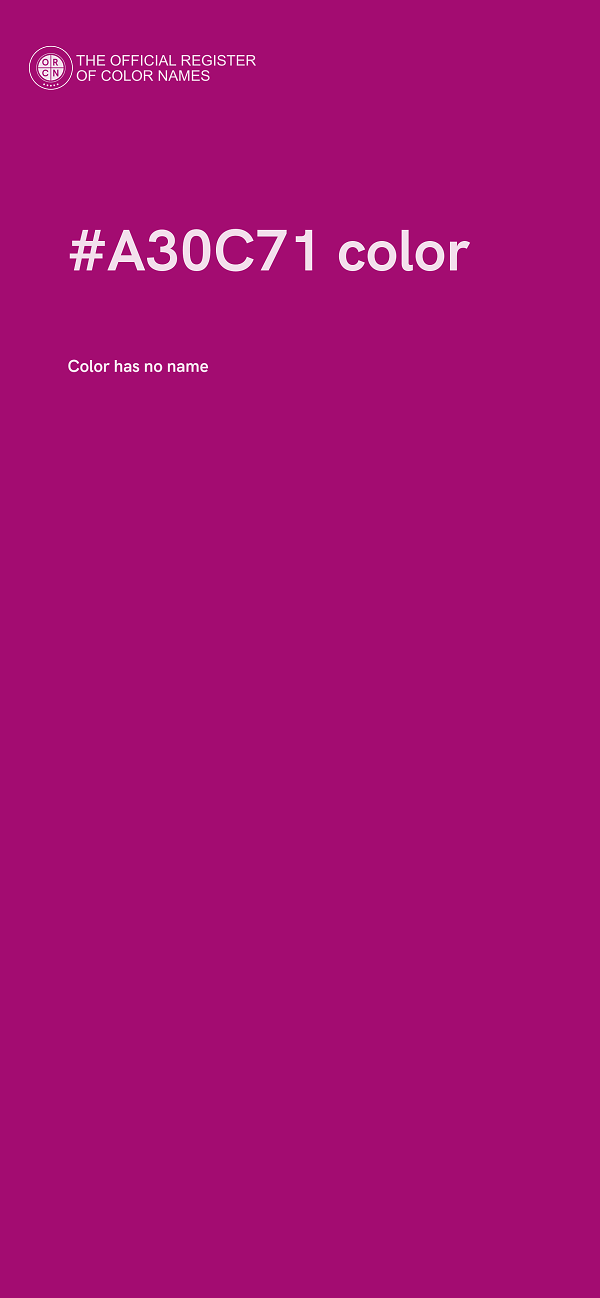 #A30C71 color image
