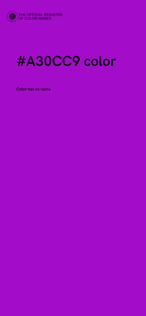 #A30CC9 color image