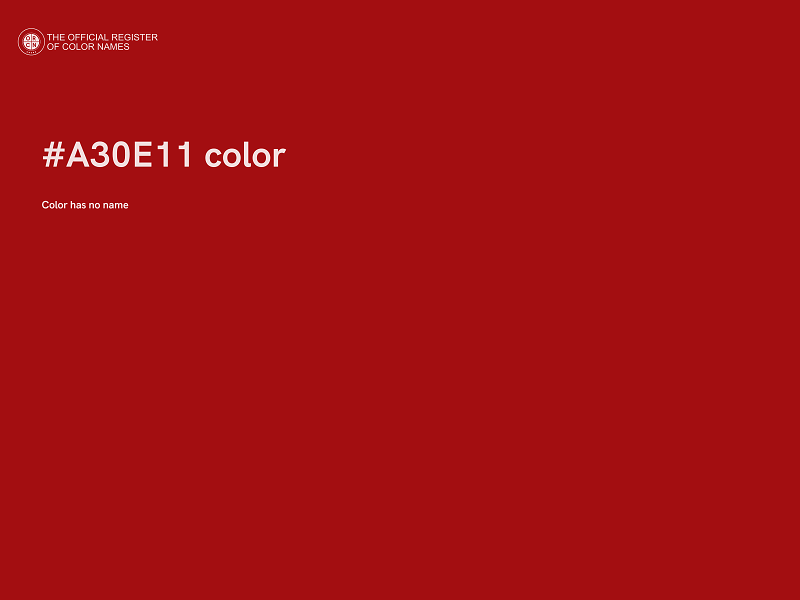#A30E11 color image