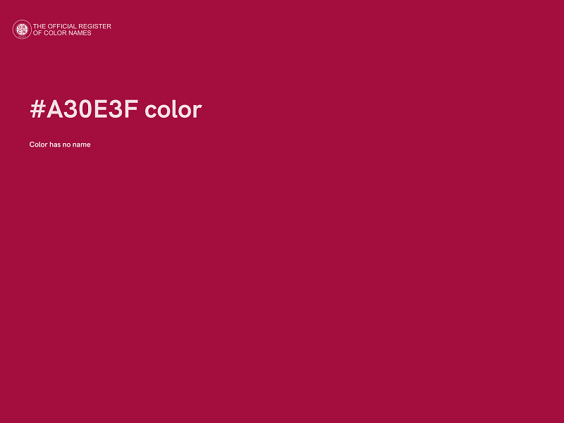 #A30E3F color image