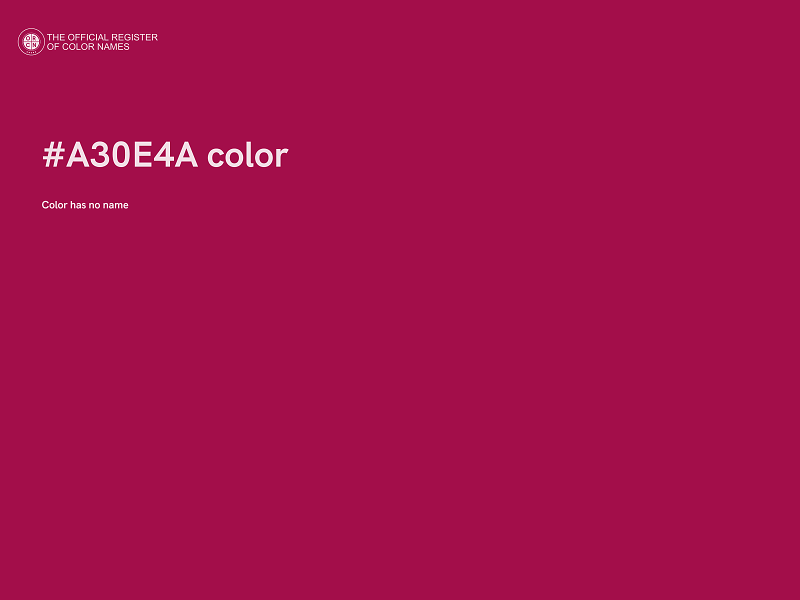 #A30E4A color image