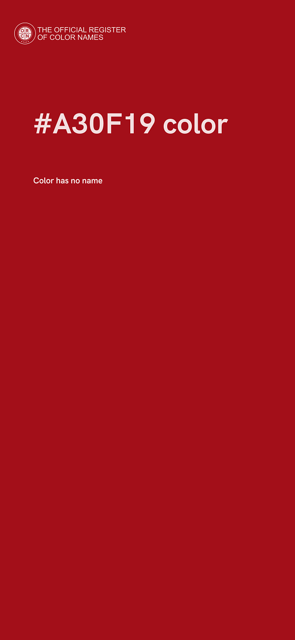 #A30F19 color image